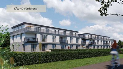Mit KfW-Förderung zum Eigentum - Barrierefreie 4-Zimmer-Neubauwohnung mit Terrasse und Gartenanteil