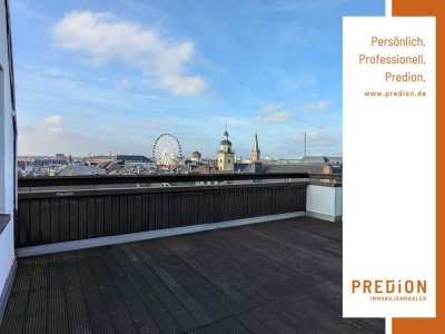 Außergewöhnliche Maisonette-Wohnung mit Sonnenterrasse über den Dächern der Düsseldorfer Altstadt!