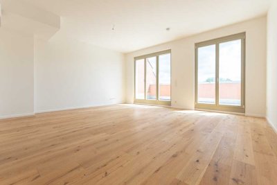 1 Monat kaltmietfrei | Exklusive Maisonette | Historisches Industrieensemble am Wasser | 2 Terrassen