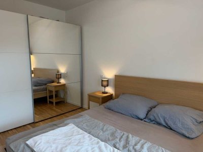 Moderne, hochwertig möblierte 2-Zimmer-Neubauwohnung mit Südbalkon und Stellplatz in Bonn-Duisdorf