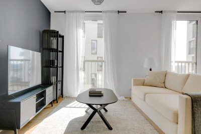 Donaumarina, Bestlage Donau &amp; Innenstadt, direkt an der U-Bahn, 2 Zimmer mit Fitness, Sauna, Loggia (VIE119)