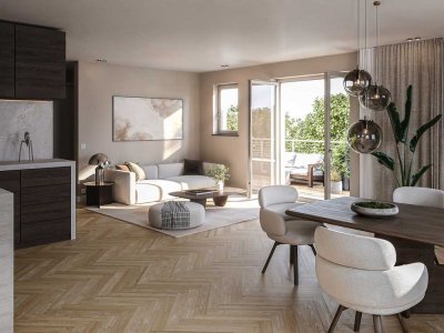 exklusive KfW 296 förderfähige Neubau-Wohnung mit Balkon in wunderschöner Lage