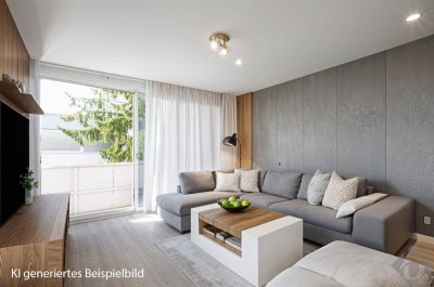 Nähe NaWi: Zweizimmerwohnung mit Loggia und Garage