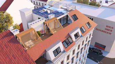 Sky-Penthouse 1070: 166 m² Luxus, 50 m² Terrasse &amp; private Liftfahrt. So will man leben!