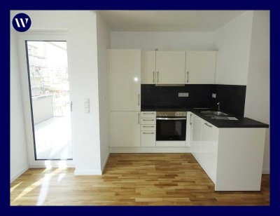 **Dein neues Zuhause** 2-Zimmer-Wohnung mit Süd-Balkon + Einbauküche + Bad mit Dusche + TG-Platz