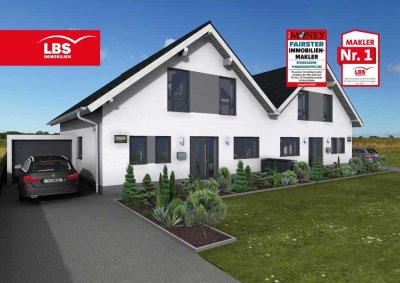 Förderfähige Neubau-Doppelhaushälfte: Stilvolles Wohnen in Harmonie.