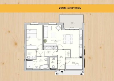 Finde deine Wurzeln - Helle 2,5 Zimmer mit Balkon in Holzmassivbauweise!