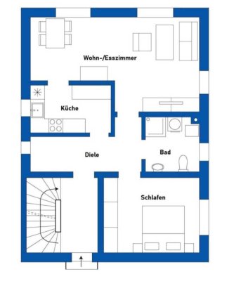 Schöne 2-Zimmer-Wohnung zur Miete in Wipperfürth
