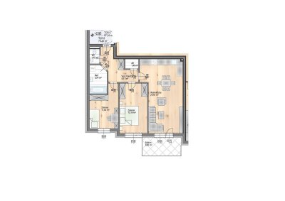 Magnificent 3-room apartment in a premium location with an 8 m² balcony, garden-side green view, turnkey, elevator, commission-free, barrier-free
