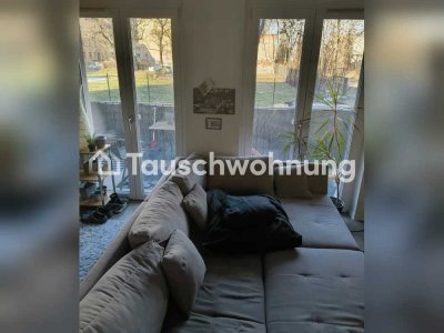 Tauschwohnung: 1-Raumwohnung im EG mit Balkon, Fußbodenheizung und EBK