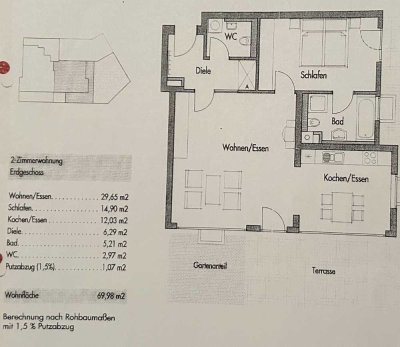 Charmante 2,5-Zimmer Wohnung in Nürnberg-Mögeldorf mit eigenem Garten und Carport