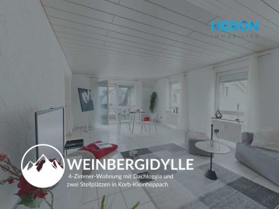 WEINBERGIDYLLE - 4-Zimmer-Wohnung mit Dachloggia und zwei Stellplätzen in Korb-Kleinheppach
