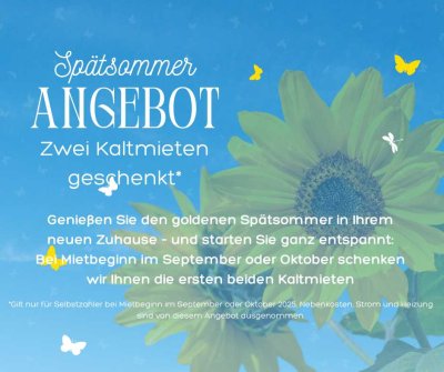 Einbauküche inklusive - sonnige Wohnung mit großem Balkon!