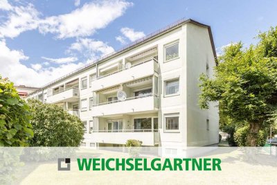 Renovierungsbedürftige Wohnung mit Süd-Loggia und Einzelgarage