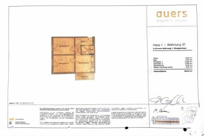 Helle wg-fähige 2,5-Zimmer Neubauwohnung mit Balkon/Tg-Stellplatz/Einbauküche/Kellerabteil