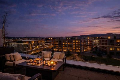 2-Zimmer-Penthouse-Wohnung mit unverbaubarer Fernsicht