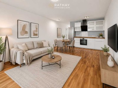 Stadtnah wohnen mit Komfort: 2-Zimmer-Erdgeschosswohnung mit Südterrasse & Tiefgarage