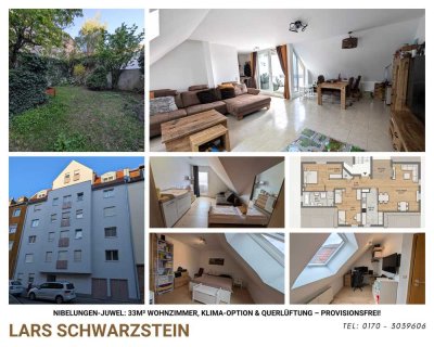 3-Zimmer Dachgeschosswohnung im Nibelungenviertel – Klima-Option & Querlüftung - Provisionsfrei