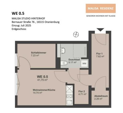Senioren-Wohnung in der MALISA RESIDENZ