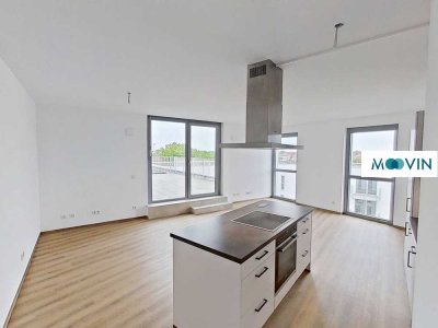 Weitläufige 3-Zimmer-Wohnung mit EBK und atemberaubender DACHTERRASSE in Neubauquartier NEO