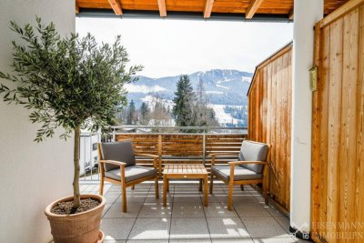 Sehr schöne 82 m² - 3-Zimmer-Penthouse-Mietwohnung in sonniger Aussichtslage in Scheffau