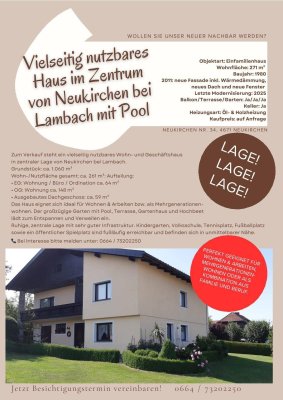Mehrfamilienhaus mit 17 Zimmern Pool und Garage um 478000 Euro