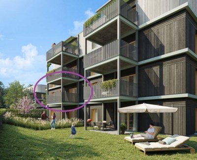 GRÜNE STADTVILLEN - 3 Zimmer mit Balkon - Holzbauweise | Ruhig - Sonnig - Grün | Provisionsfrei!