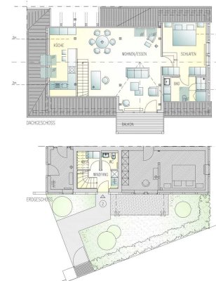 Helle Dachgeschosswohnung im Fachwerkhaus mit Klimatisierung