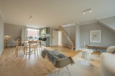 Ohne Makler: Lichtdurchflutete Maisonette- Endetage mit Galerieebene und Loggia