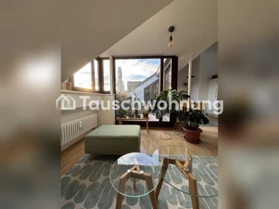Tauschwohnung: Biete: Helle DG 2-Zi.Wohnung m. Balkon, Suche: 3-Zi.-Wohnung