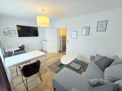 Ab 15.09.2026 - Modernes & möbliertes 2-Zimmer Apartment in Frankfurt – Einziehen & Wohlfühlen!