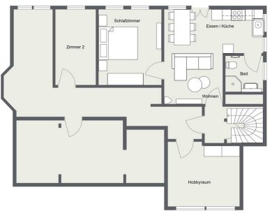 4-Zimmer Wohnung mit Terrasse und Garage in Mainhardt