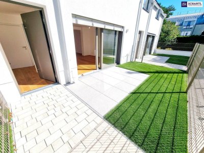 Frühlingsaktion! Hausfeeling - Familien-Hit! Townhouse mit Garten + Erdwärme + Absolute Ruhelage + Tiefgarage + Ideale Süd Ausrichtung! Nachhaltig und zukunftssicher investiert!