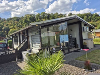 3,5 Zimmer Holzbungalow mit Wintergarten & Nebengebäude Freizeitdomizil Ruhrtal