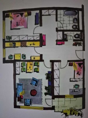 Alltagstaugliche 3-Zimmer-Wohnung mit Aufzug in Worms