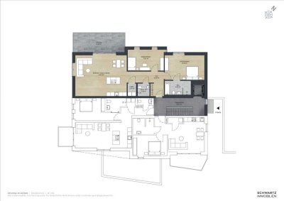 Erstbezug: ansprechende 3-Zimmer-Terrassenwohnung mit Einbauküche und Balkon in Kreuzau