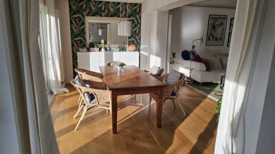 Ruhige, voll möblierte 3-Zimmer Erdgeschosswohnung mit Terrasse und Garten in Ratingen-Hösel