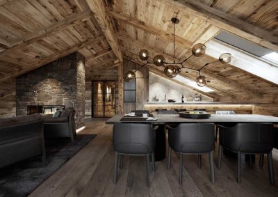 Chalet Alpin Dachgeschoss-Wohnung mit Blick