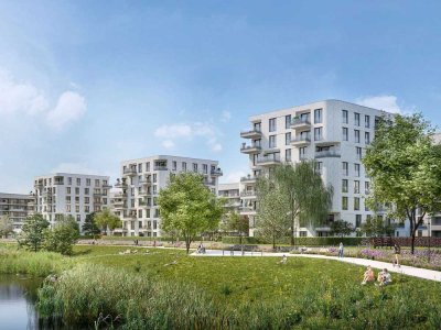 Staatlich gefördert ins Eigenheim! 3-Zimmer-Eigentumswohnung mit 2 Bädern & Loggia am See.