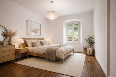 Hochwertige 3 Zimmer Wohnung mit Einbauküche und Gartenmitbenutzung