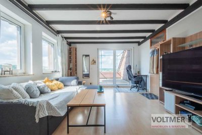 DACHTRAUM - helle Dachgeschosswohnung mit Einbauküche und Dachterrasse in Ottweiler!