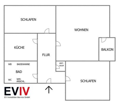 FRISCH RENOVIERT | 3 ZIMMER | BALKON | BADEWANNE