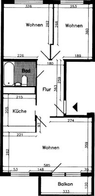 2 1/2 ZIMMER-WOHNUNG mit Aufzug