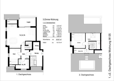 Attraktive 3-Zimmer-Maisonette-Wohnung, ruhig gelegen!