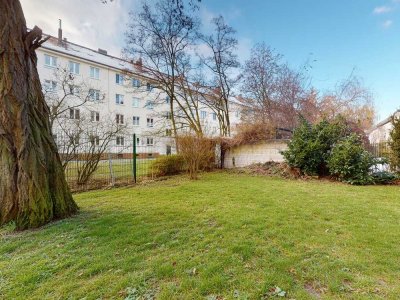 Bezugsfreie Altbauwohnung mit Balkon und eigenem Garten