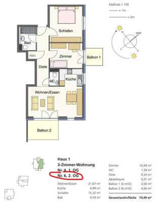 Stilvolle 3-Zimmer-Wohnung vollmöbliert mit gehobener Innenausstattung mit EBK in Kornwestheim