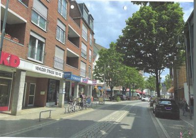 Pulheim ganz zentral und ruhig: bezugsfreie 2 Zi Whg., Küche,Diele, Bad,Balkon, Tiefgarage