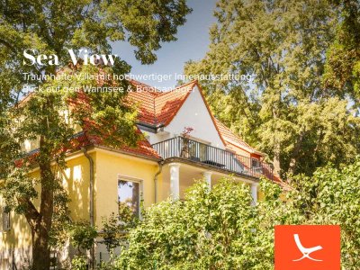 Sea View - Traumhafte Villa mit hochwertiger Innenausstattung, Blick auf den Wannsee & Bootsanleger