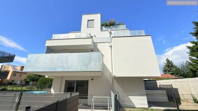 Terrassse und nachhaltiges Wohnen in Essling, in deckengekühlter Ruhelage mit 3 zentralen Schlafzimmern