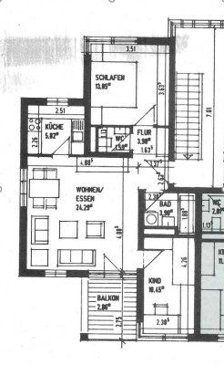 3-Zimmer-Wohnung mit Balkon und Einbauküche in Fellbach